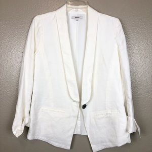 100% linen white Madewell Lightdune Blazer